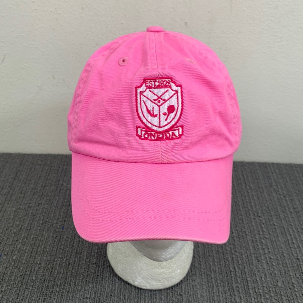 Oneida Baseball Hat Girls Youth Size Pink White Adjustable Strapback Imperial